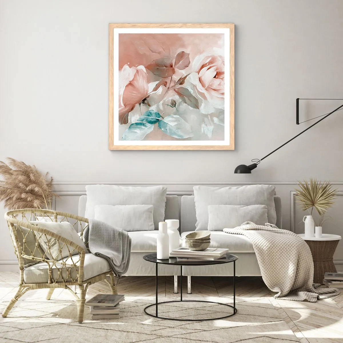 Póster en marco roble claro - El espíritu del romanticismo - 50x50 cm