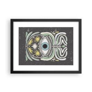 Póster en marco negro - Rituales tribales - 40x30 cm