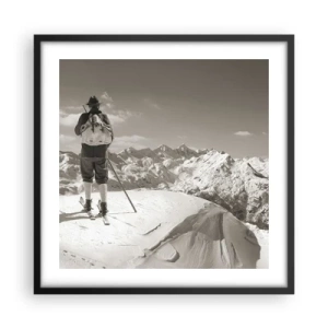 Póster en marco negro - El techo del mundo - 50x50 cm