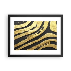 Póster en marco negro - Todo fluye - 40x30 cm