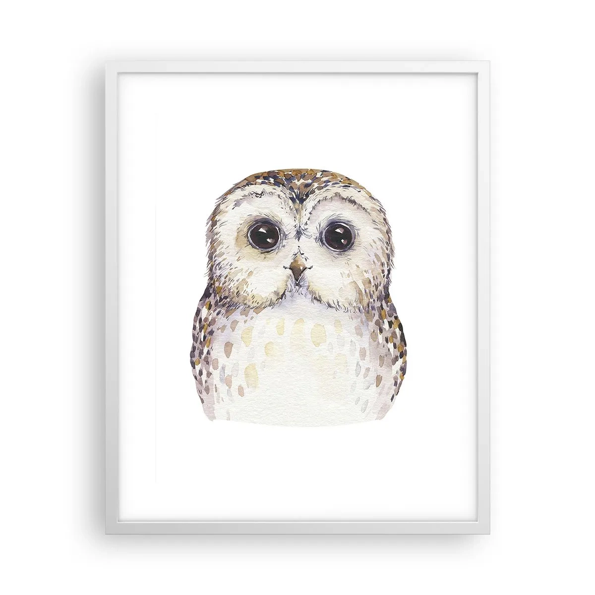 Póster en marco blanco - Mírame a los ojos - 40x50 cm