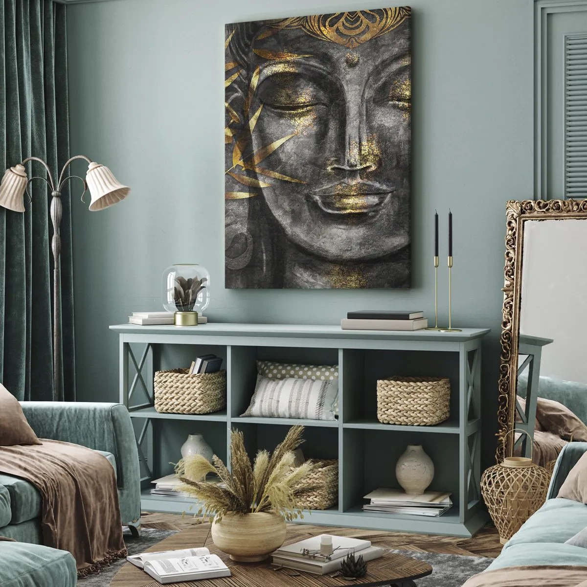 Cuadro sobre lienzo - Impresión de Imagen - Siente la paz - 45x80 cm