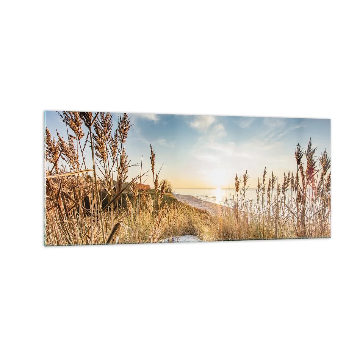 Cuadro sobre vidrio - Impresiones sobre Vidrio - Playa del norte - 100x40 cm