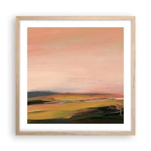 Póster en marco roble claro - En tono rosa - 50x50 cm