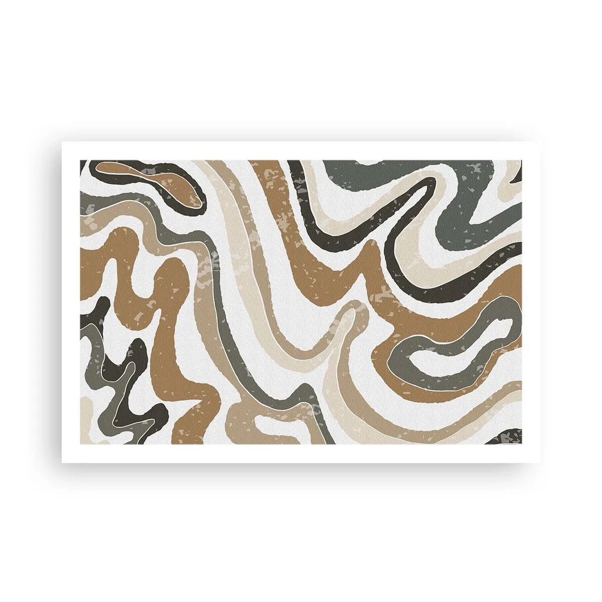 Póster - Meandros de colores terrosos - 91x61 cm