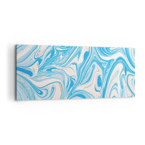 Cuadro sobre lienzo - Impresión de Imagen - Llanura de inundación turquesa - 100x40 cm