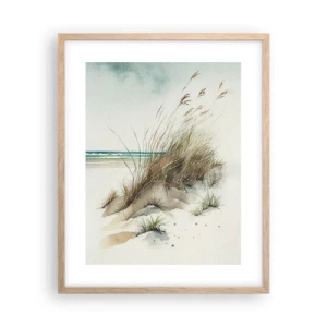 Póster en marco roble claro - Rodeada por arena - 40x50 cm