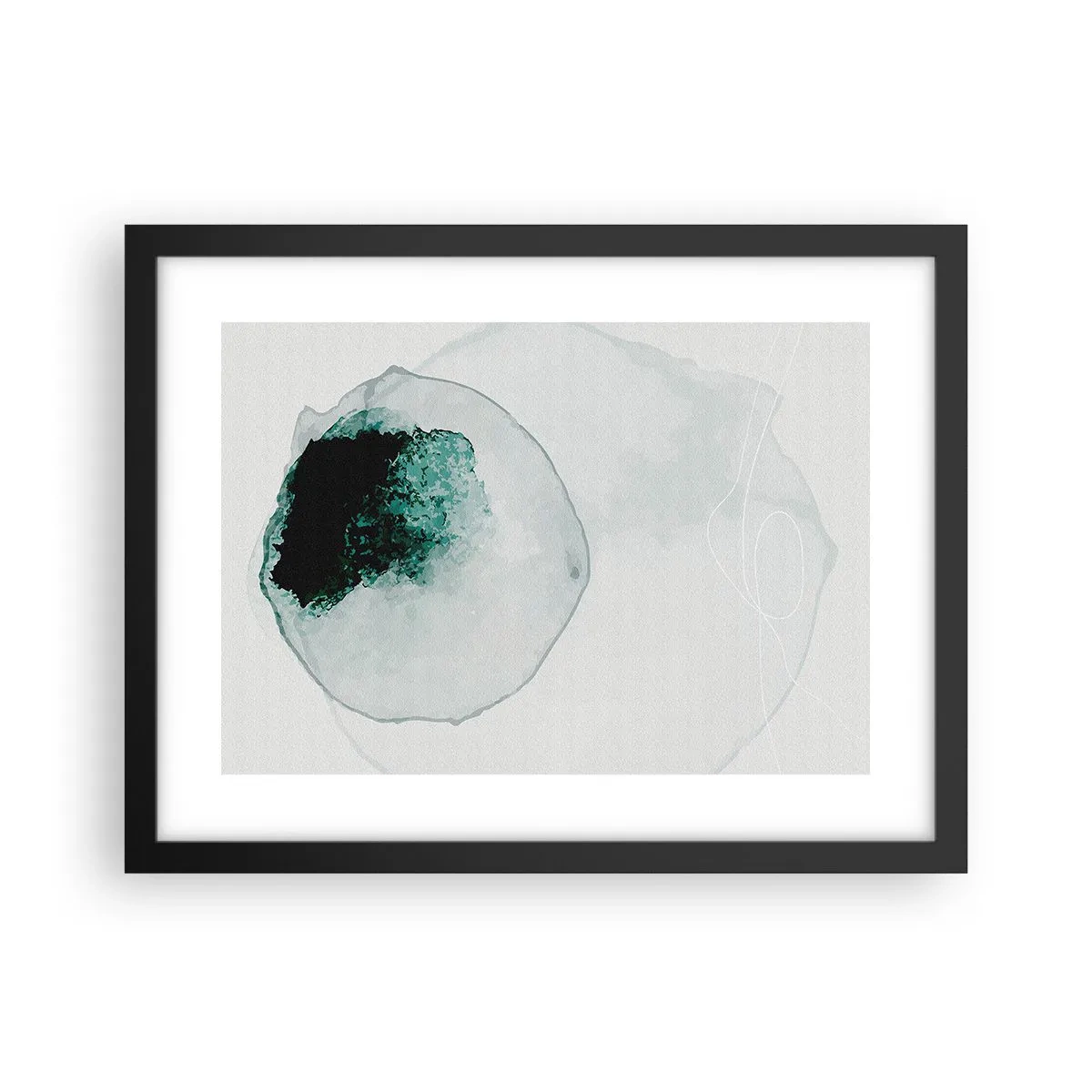 Póster en marco negro - En una gota de agua - 40x30 cm