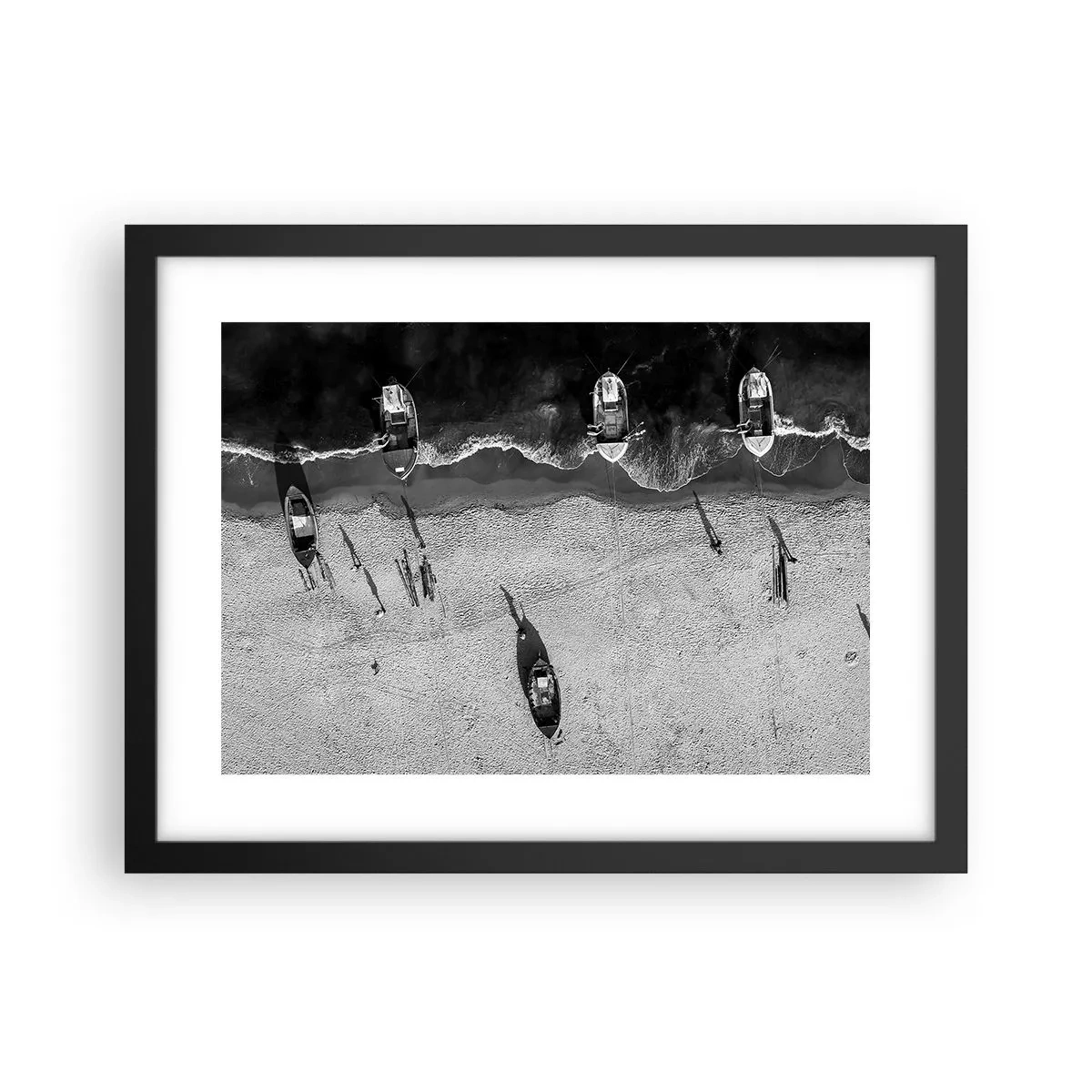 Póster en marco negro - Aún en la orilla... - 40x30 cm