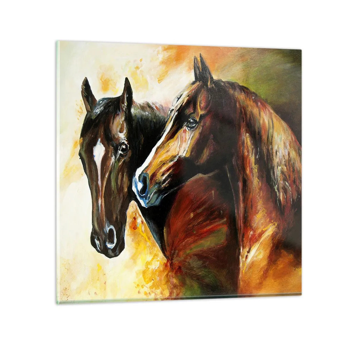 Cuadro sobre vidrio - Impresiones sobre Vidrio - El doble de encanto - 60x60 cm