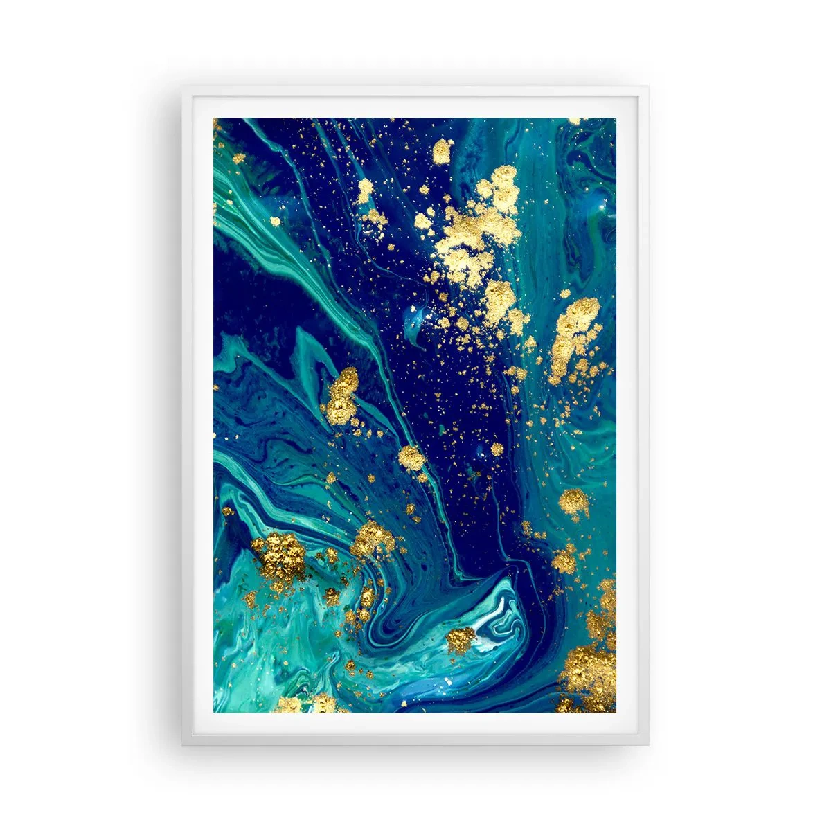 Póster en marco blanco - Pétalos de sol - 70x100 cm