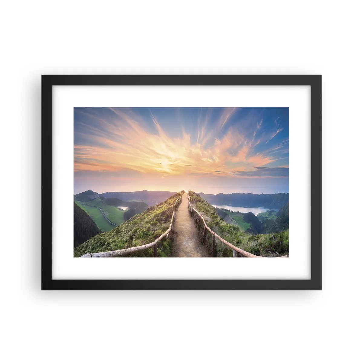 Póster en marco negro - Cerca del cielo - 40x30 cm