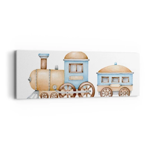 Cuadro sobre lienzo - Impresión de Imagen - De pie en la estación... - 90x30 cm