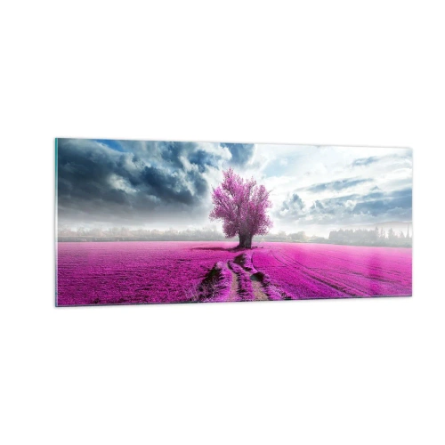 Cuadro sobre vidrio - Impresiones sobre Vidrio - El brezal - un encanto - 100x40 cm