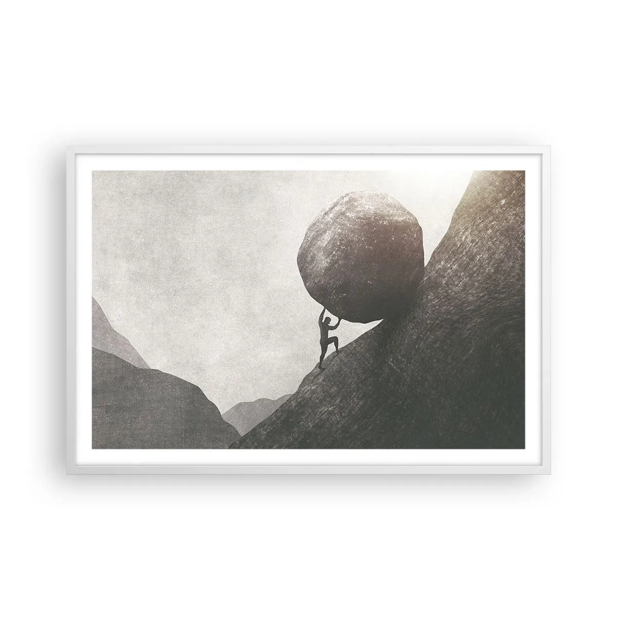 Póster en marco blanco - Creo, contra toda esperanza - 91x61 cm