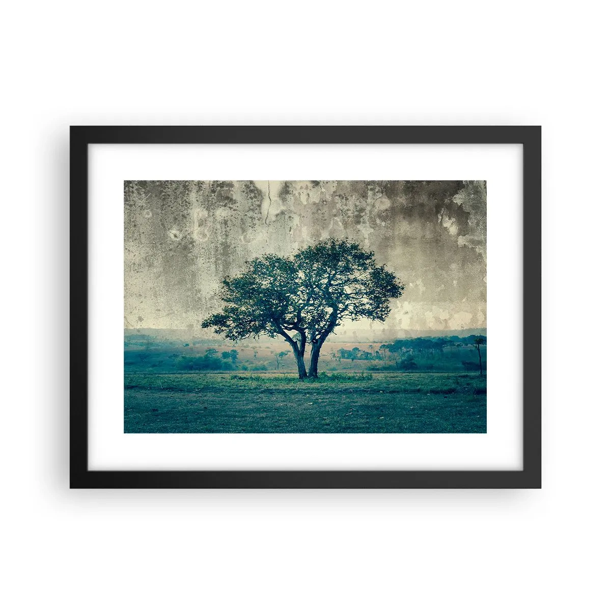 Póster en marco negro - El manzano - 40x30 cm