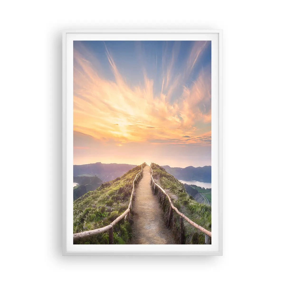 Póster en marco blanco - Cerca del cielo - 70x100 cm