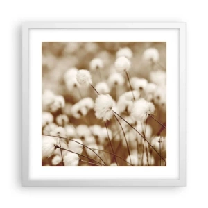 Póster en marco blanco - Un mullido colchón - 40x40 cm