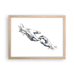 Póster en marco roble claro - Un buen gesto - 40x30 cm