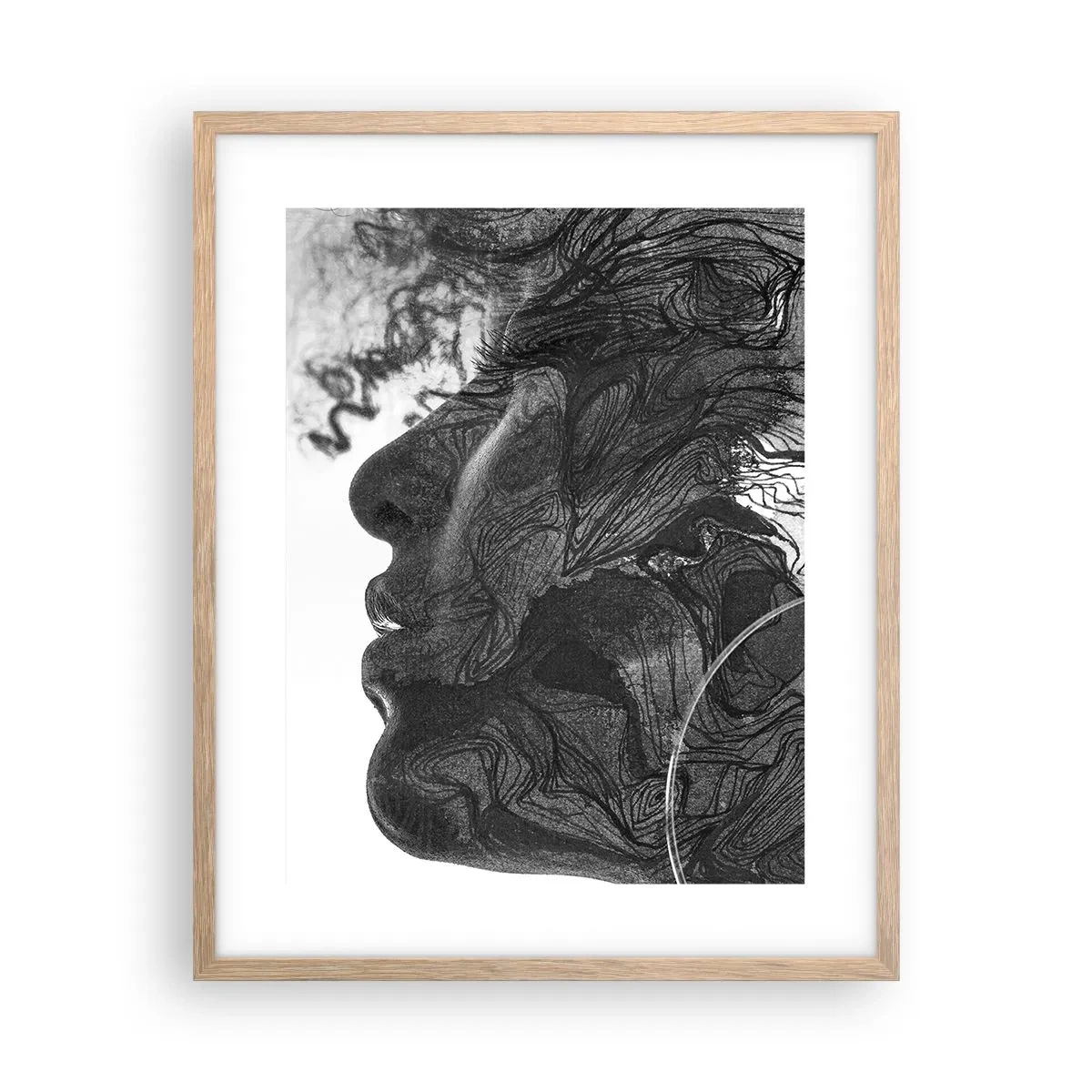 Póster en marco roble claro - Enredada en sueños - 40x50 cm