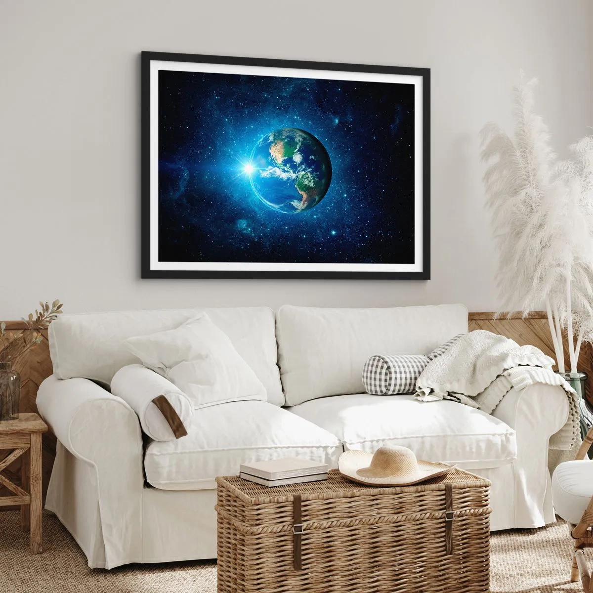 Póster en marco negro - Estamos en el cielo - 91x61 cm