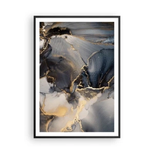 Póster en marco negro - La vida de una piedra - 70x100 cm