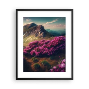 Póster en marco negro - Verano en las montañas - 40x50 cm