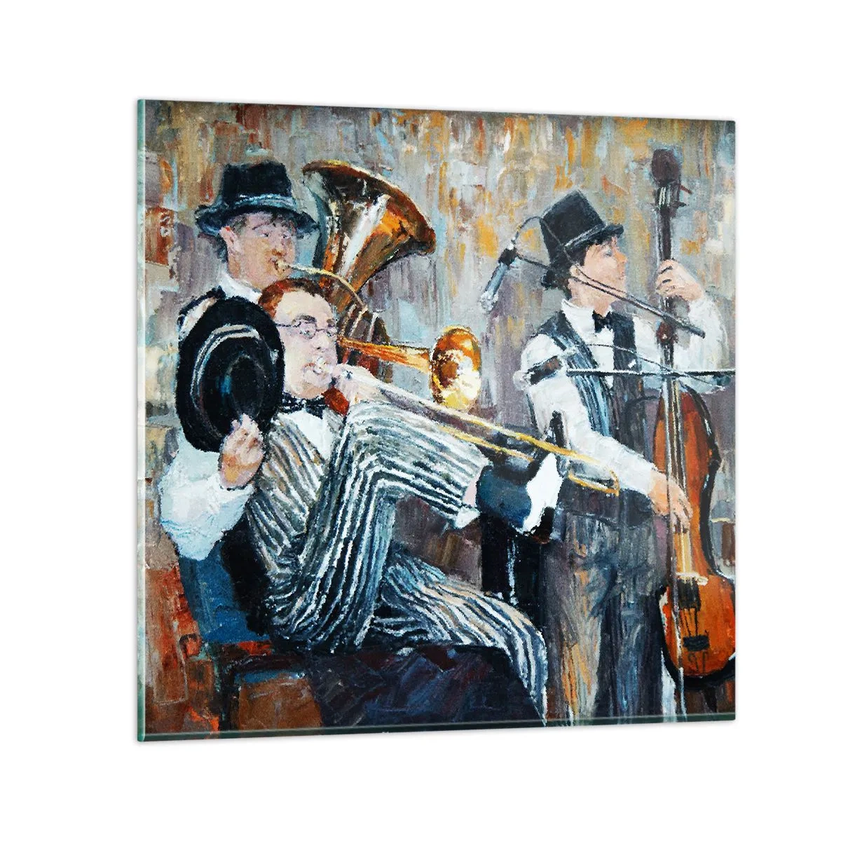 Cuadro sobre vidrio - Impresiones sobre Vidrio - Todo ese jazz - 60x60 cm