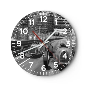 Reloj de pared - Reloj de vidrio - Érase una vez en Montecarlo - 30x30 cm