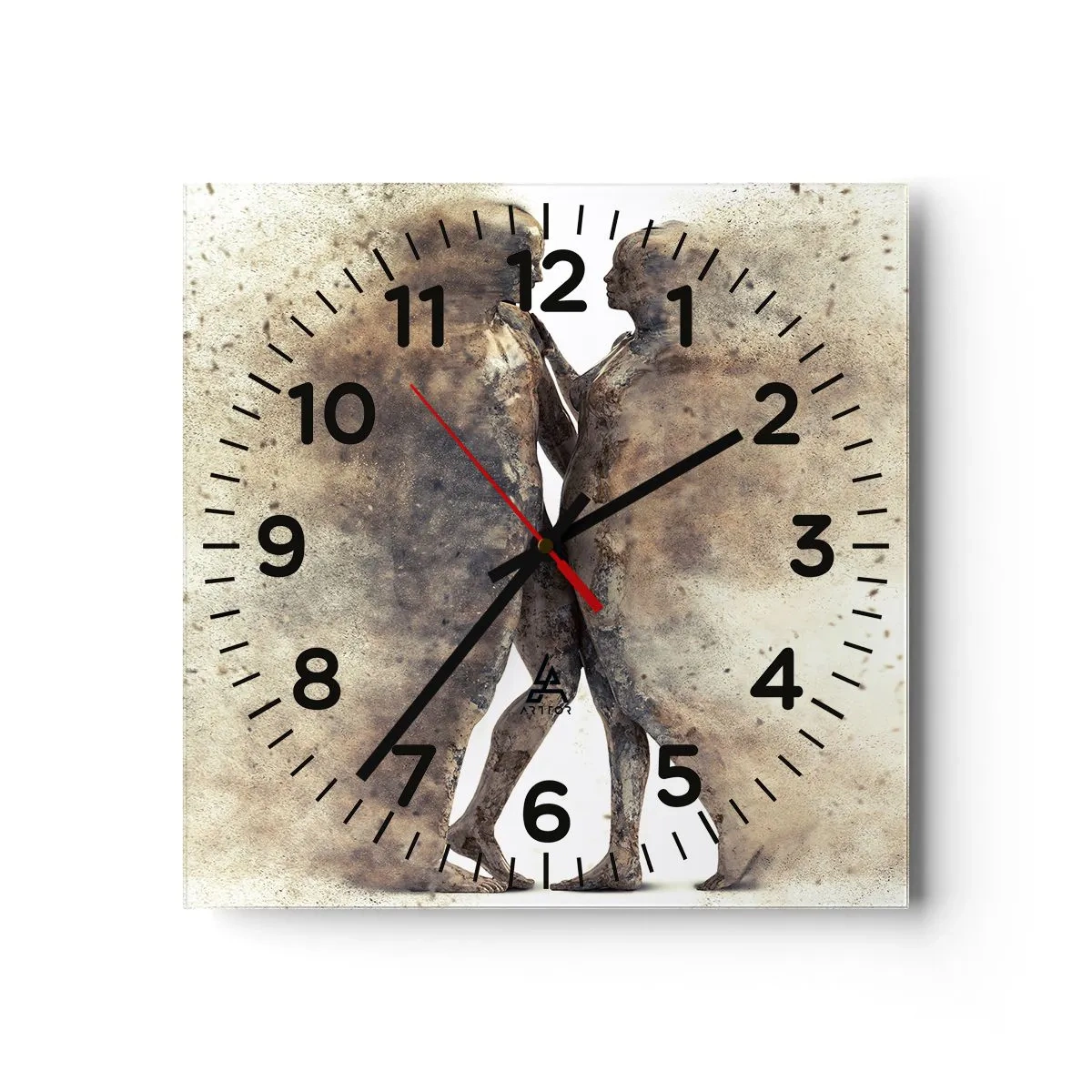 Reloj de pared - Reloj de vidrio - Del polvo resurgieron para amar - 30x30 cm