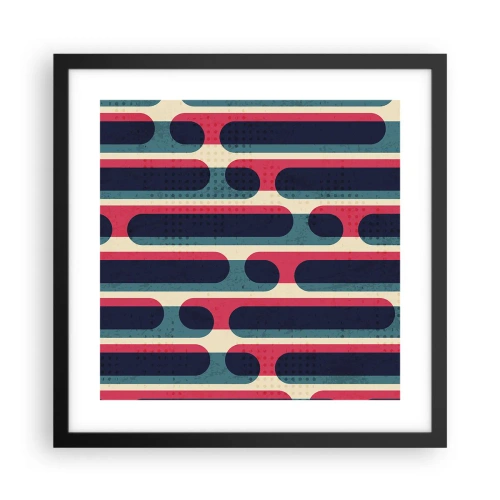 Póster en marco negro - Profundidad y relieve - 40x40 cm