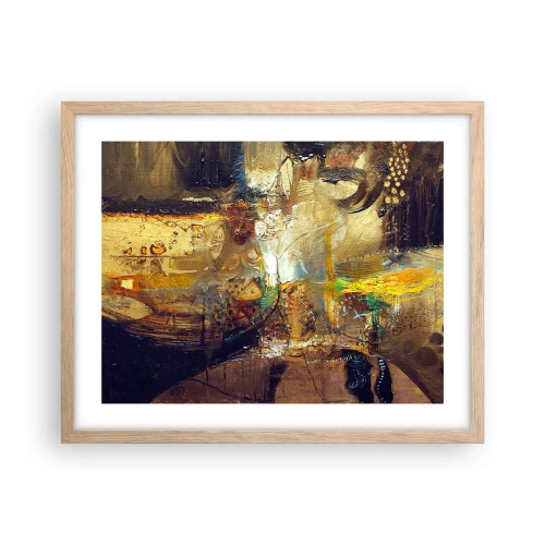 Póster en marco roble claro - Frío, templado, caliente - 50x40 cm