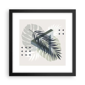 Póster en marco negro - Naturaleza y geometría - 30x30 cm