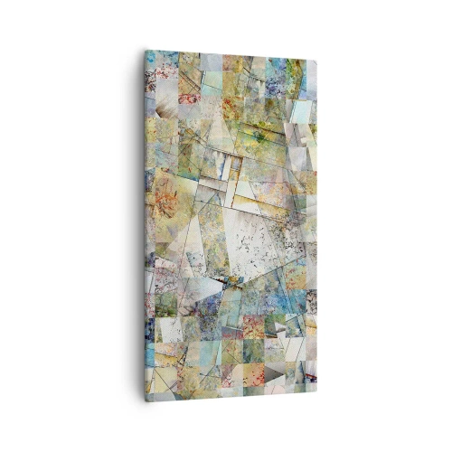 Cuadro sobre lienzo - Impresión de Imagen - Remodelación geométrica - 55x100 cm