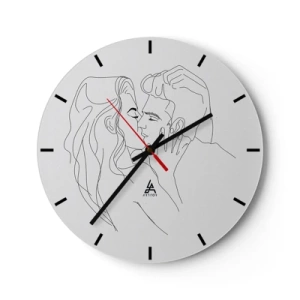 Reloj de pared - Reloj de vidrio - Alineados - 40x40 cm