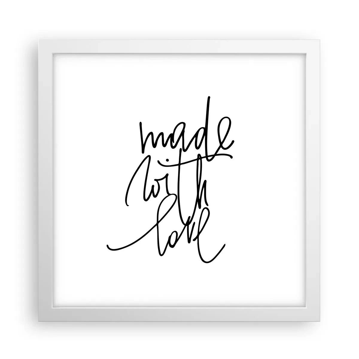 Póster en marco blanco - La mejor marca - 30x30 cm