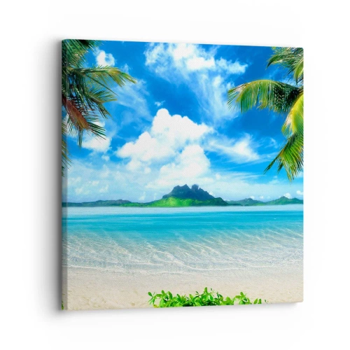 Cuadro sobre lienzo - Impresión de Imagen - El azul de los trópicos - 30x30 cm