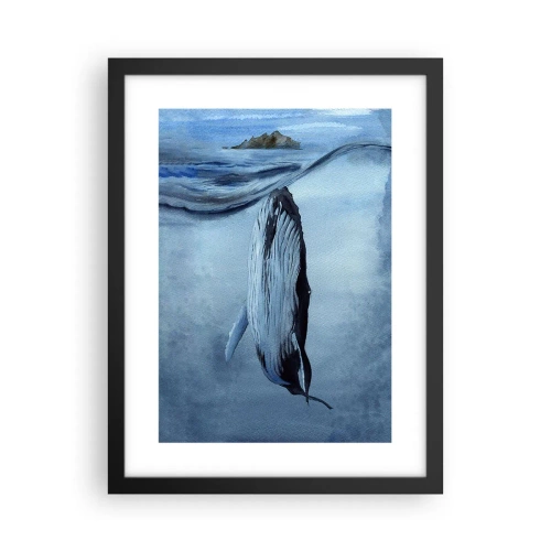 Póster en marco negro - Dos mundos del norte - 30x40 cm