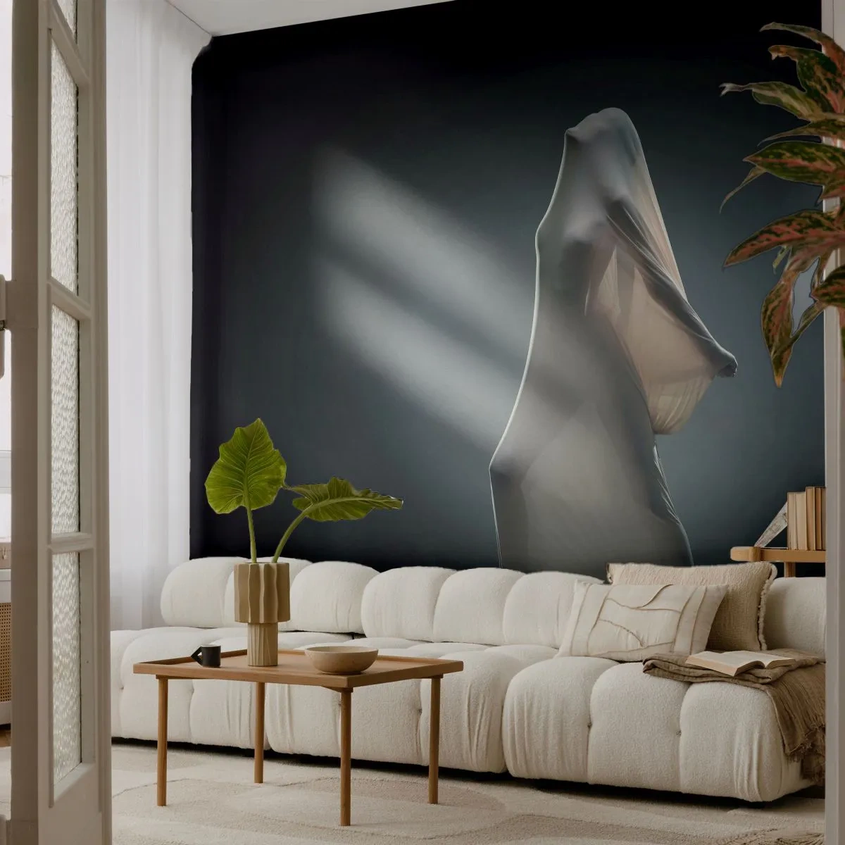 Fotomural Premium Sand - Deseos ocultos - Mujer, Bailar, Pedazo - 500x350 cm