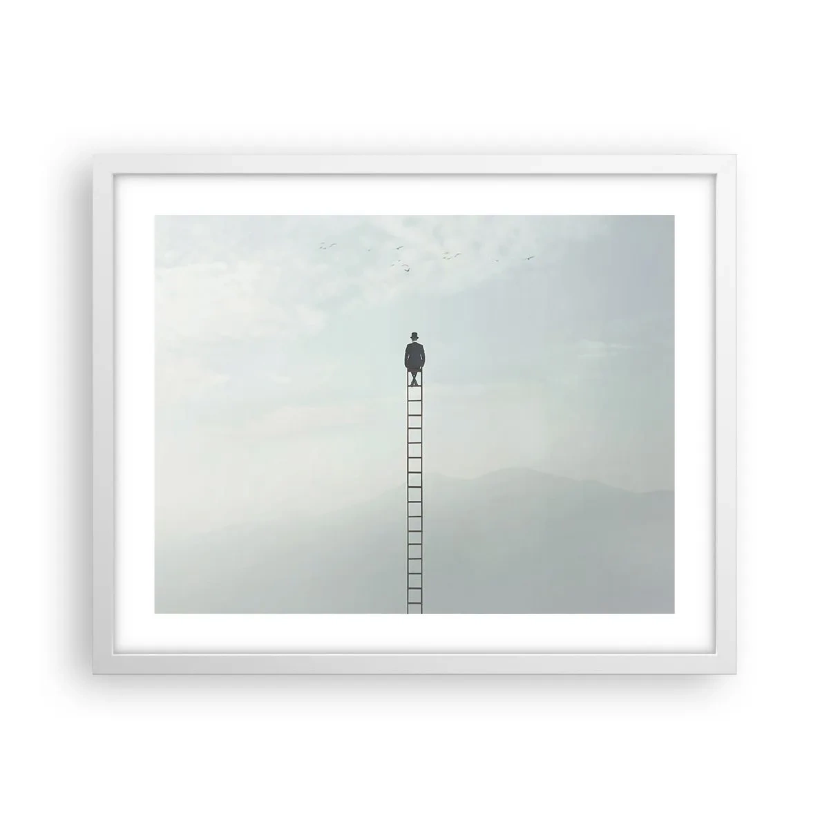 Póster en marco blanco - Hacia lo más alto - 50x40 cm