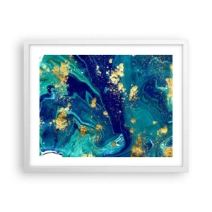 Póster en marco blanco - Pétalos de sol  - 50x40 cm