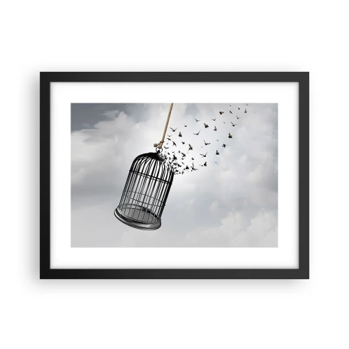 Póster en marco negro - Fe... Esperanza... ¡Libertad! - 40x30 cm