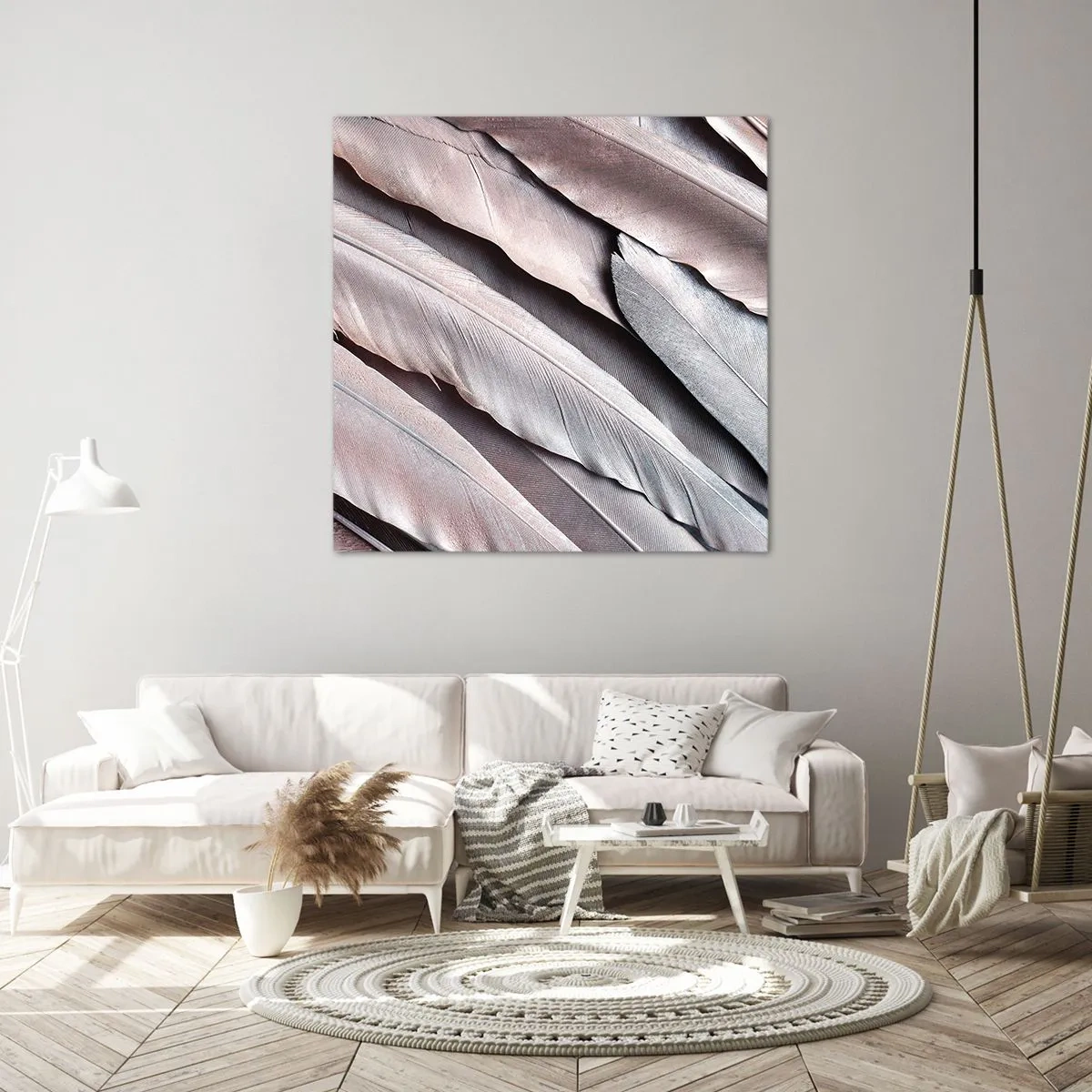 Cuadro sobre lienzo - Impresión de Imagen - En rosa plateado - 70x70 cm
