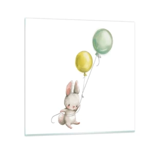 Cuadro sobre vidrio - Impresiones sobre Vidrio - ¡Yo también volaré! - 50x50 cm