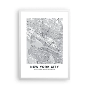 Póster en marco blanco - Anatomía de una metrópolis - 50x70 cm