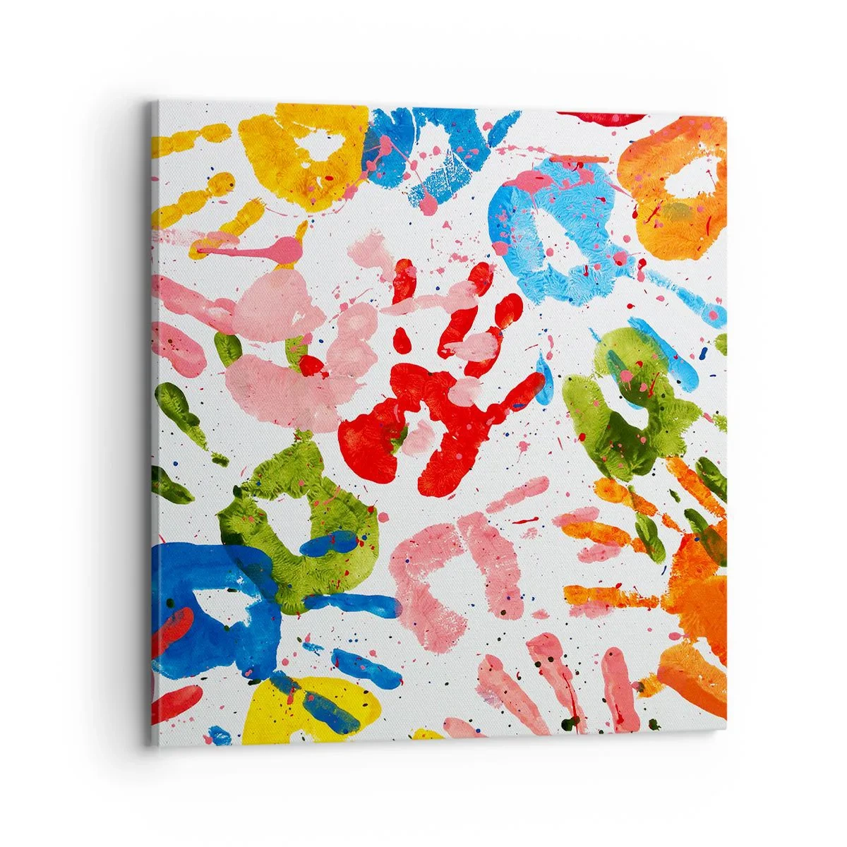 Cuadro sobre lienzo - Impresión de Imagen - Juego de manos - 70x70 cm