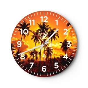 Reloj de pared - Reloj de vidrio - Las montañas arden, los bosques arden - 40x40 cm
