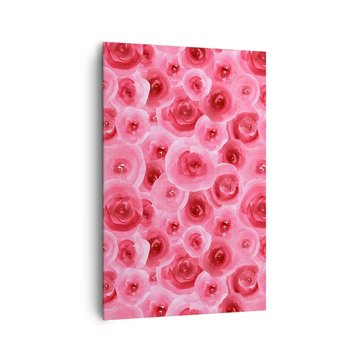 Cuadro sobre lienzo - Impresión de Imagen - Delicadas rosas en tonos pastel de rosa. - 80x120cm - Rosas abajo y arriba - Decoración de pared moderna para salón y dormitorio ARTTOR