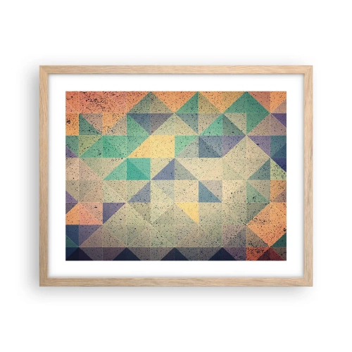 Póster en marco roble claro - República de los triángulos - 50x40 cm