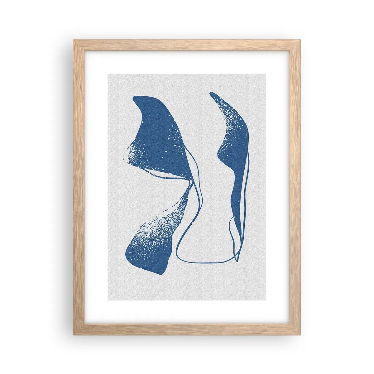 Póster en marco roble claro - Abstracción con alas - 30x40 cm